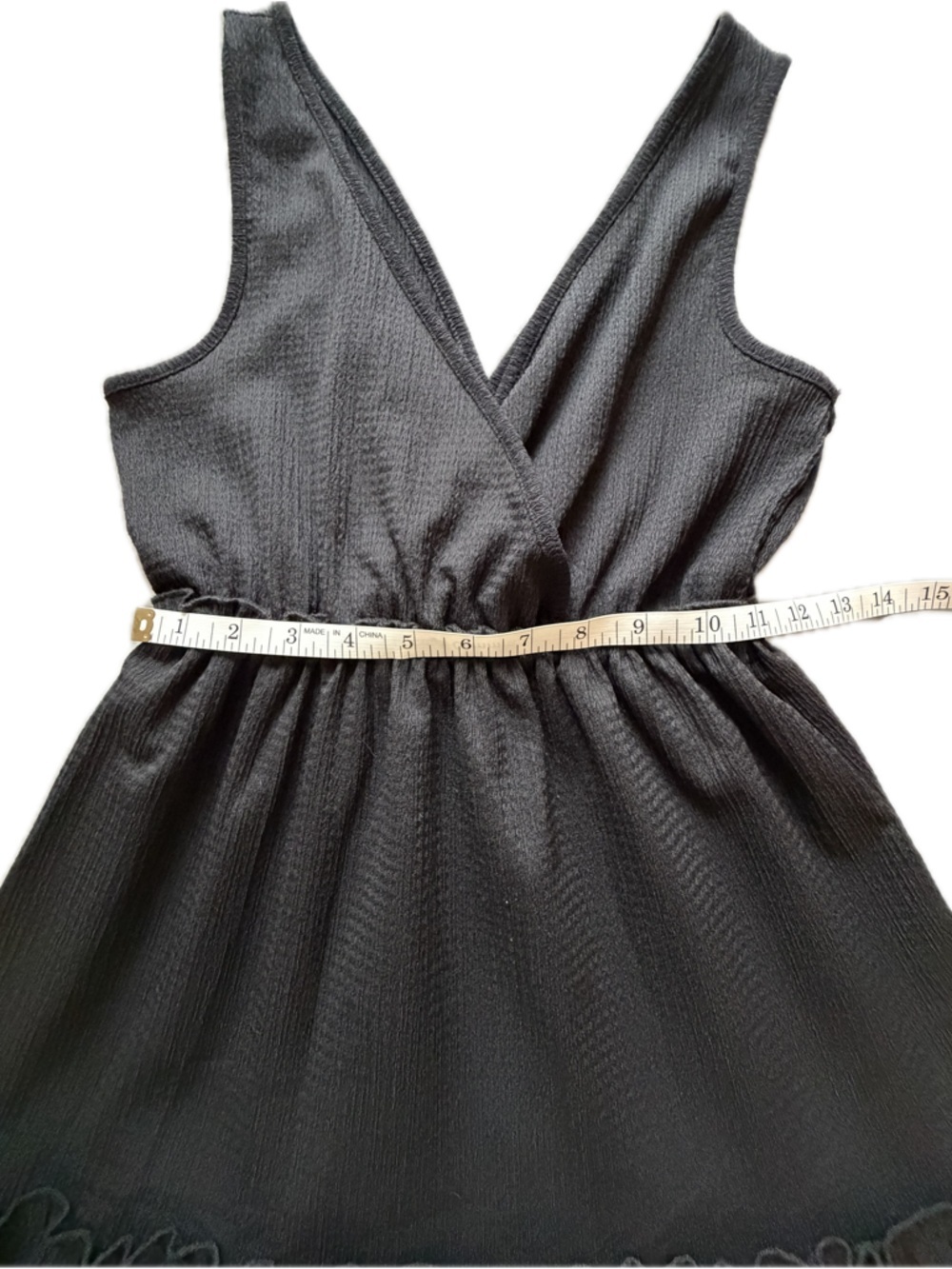 Sleeveless Black Tiered V-Neck Mini Dress $4/25 - Picture 2 of 5